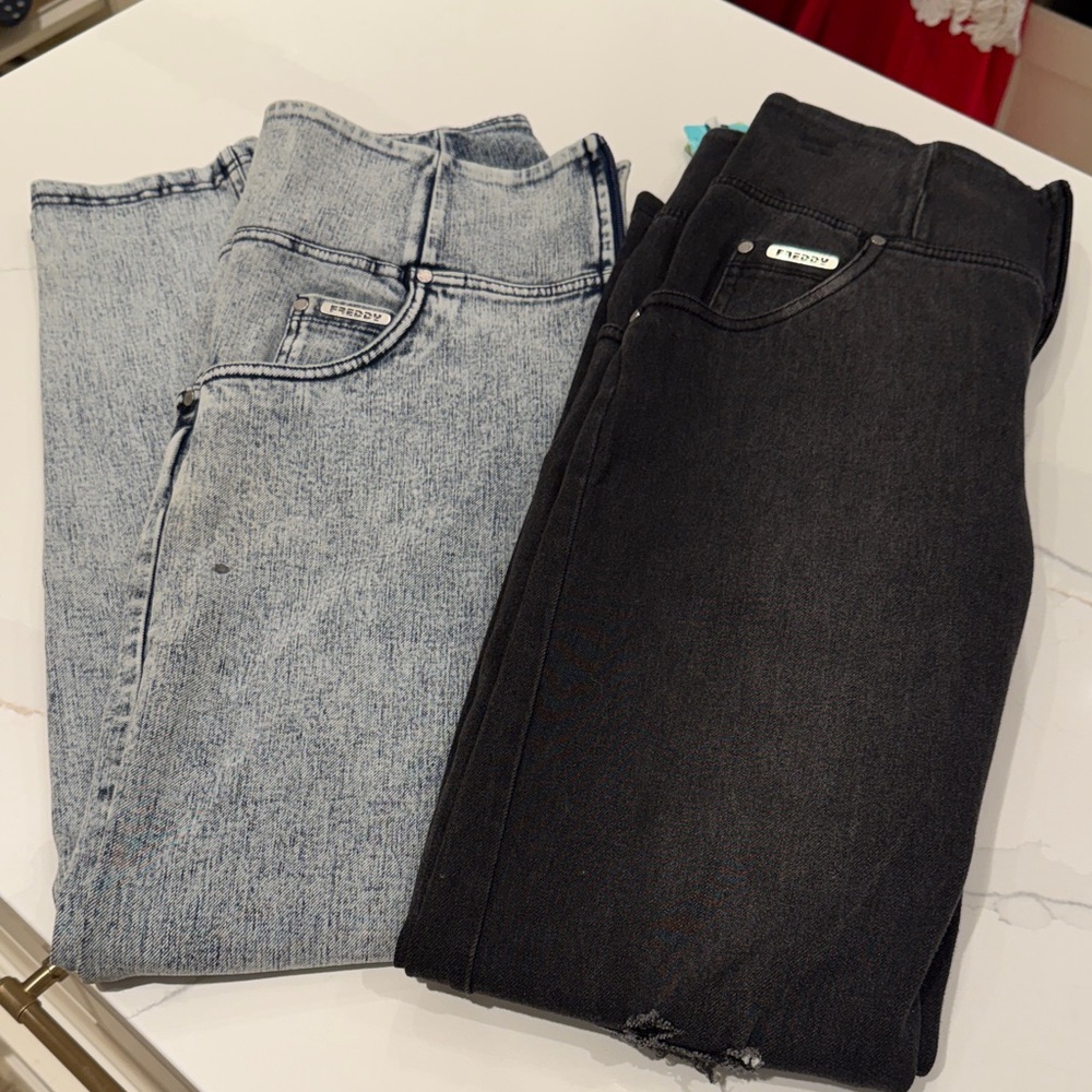 Freddy Women's Skinny Jeans - Black and Light Blue